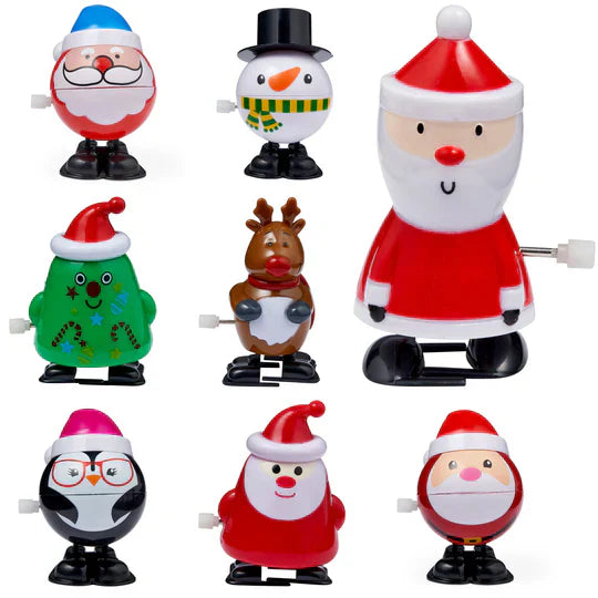 Cute Twistable Spring Santa & Snowman Set - Battery-Free Walking Toys, Perfect for Party Gifts- ( SET OF 6)