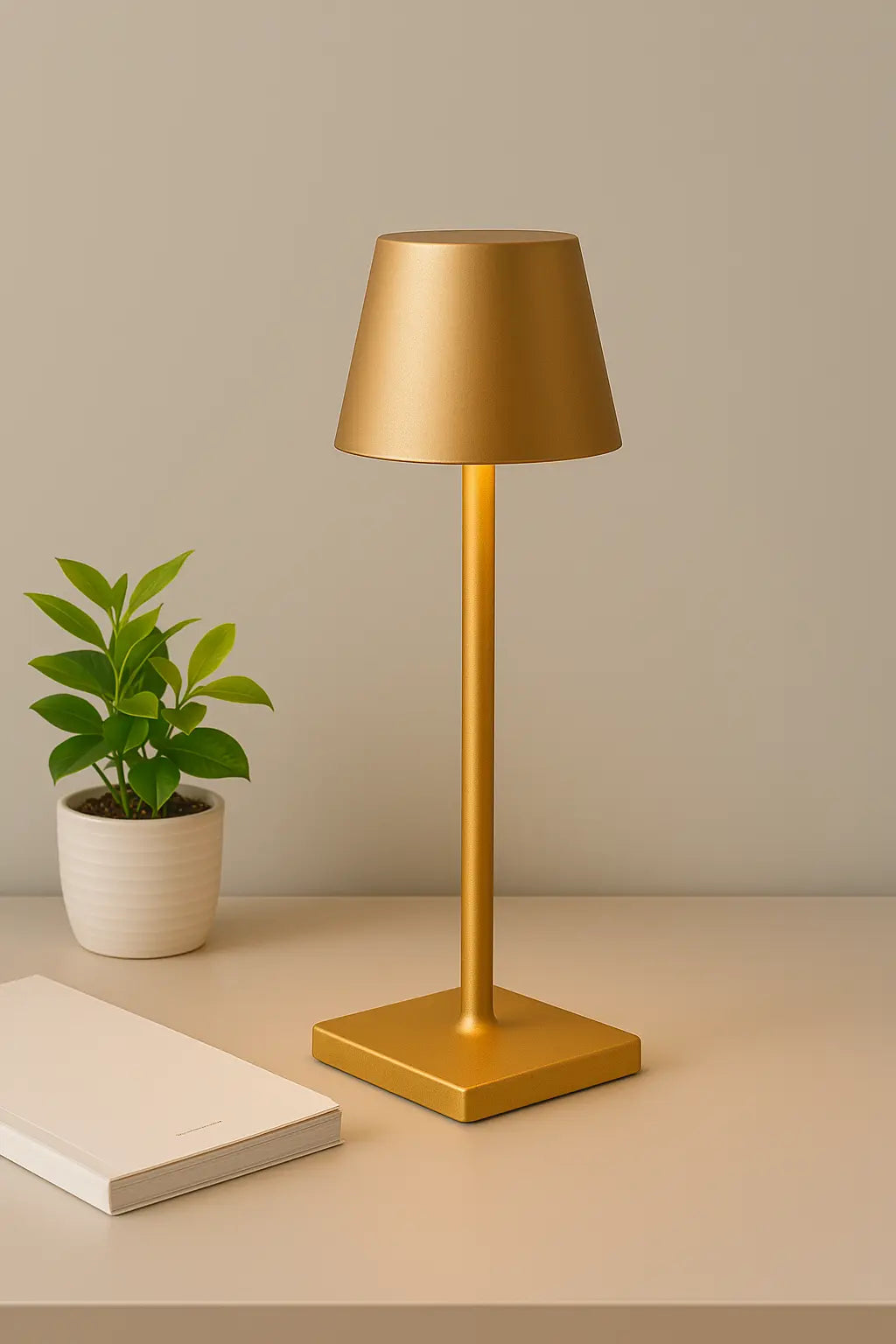 Rechargeable LED Touch Lamp for Desk & Bedside | Wireless Dimmable Table Light | Minimalist Home & Office Decor - Kalesh Monk