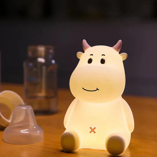 Cow LED Night Lamp Silicon Bedside Table Lamps - Kalesh Monk