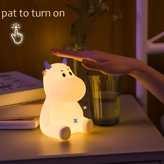 Cow LED Night Lamp Silicon Bedside Table Lamps - Kalesh Monk