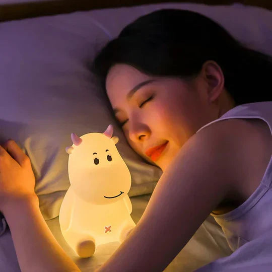 Cow LED Night Lamp Silicon Bedside Table Lamps - Kalesh Monk