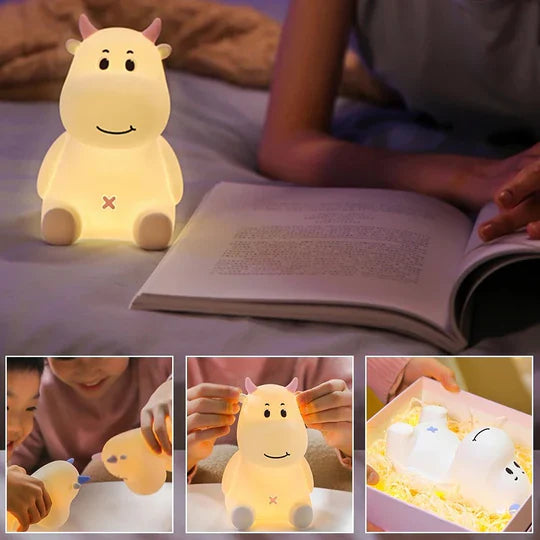 Cow LED Night Lamp Silicon Bedside Table Lamps - Kalesh Monk