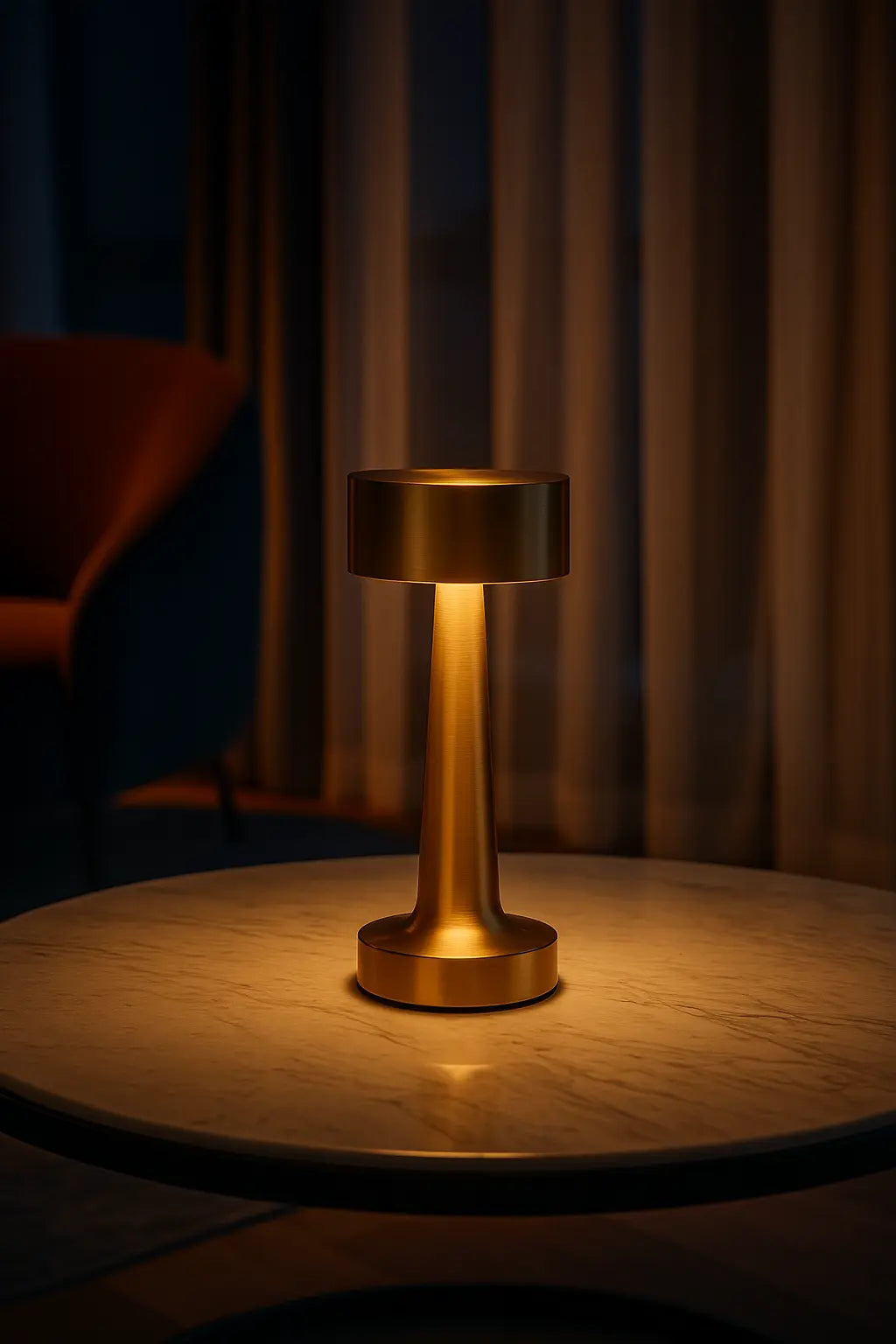 Cylinder Rechargeable LED Table Lamp – Touch Dimming, Cordless Design, Flicker-Free Eye Protection Light for Home & Office - Kalesh Monk