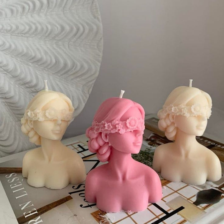 GIRL HUMAN FACE CANDLE 9 PACK OF 3 ) - Kalesh Monk