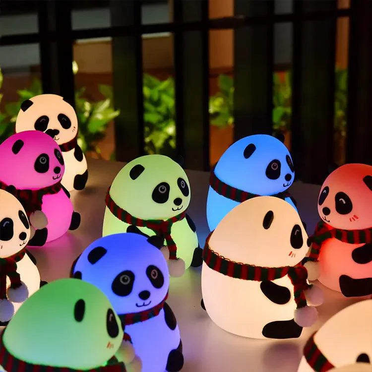 Led Cute Cartoon Silicone Panda Lamp Touch Sensor