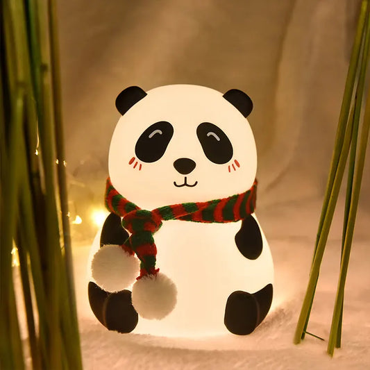 Led Cute Cartoon Silicone Panda Lamp Touch Sensor