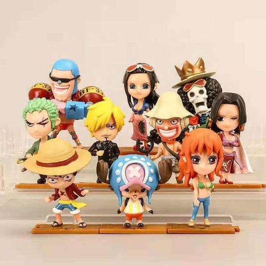 One Piece 10 Characters Set 7-11cm Action Figure