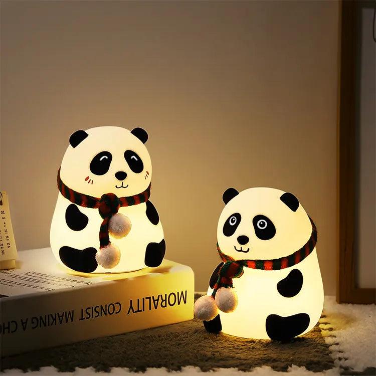 Led Cute Cartoon Silicone Panda Lamp Touch Sensor