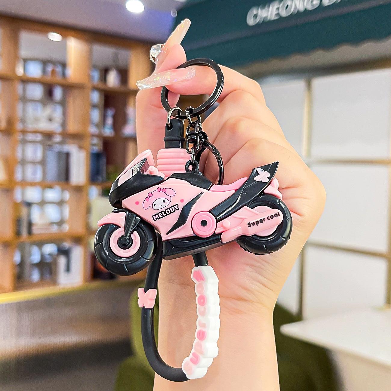 Cute Kuromi Bike 3D Keychain (12pcs Packet)