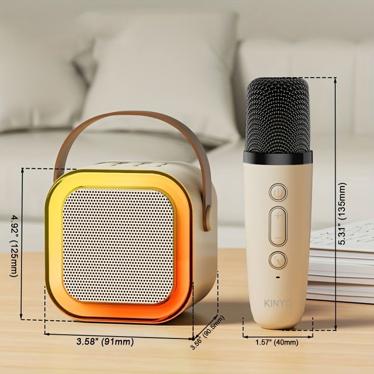 Mini Portable K12 Bluetooth Karaoke Speaker with Wireless Mic, Gifts Toys for Girls and Boys Family Home Party , Birthday Party etc. - Kalesh Monk