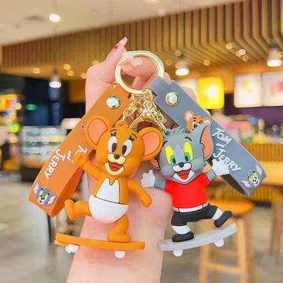 Tom and Jerry Skateboard 3D Keychain (12pcs Packet)