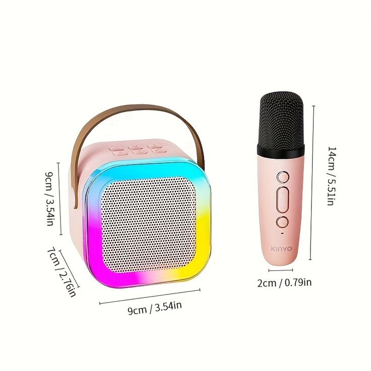 Mini Portable K12 Bluetooth Karaoke Speaker with Wireless Mic, Gifts Toys for Girls and Boys Family Home Party , Birthday Party etc. - Kalesh Monk