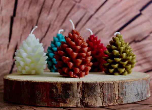 Pine Cone Candle - Pack of 3 - Kalesh Monk