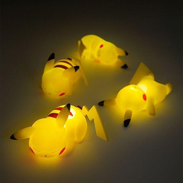 pikachu action figure night light lamp ( pack of 4 )