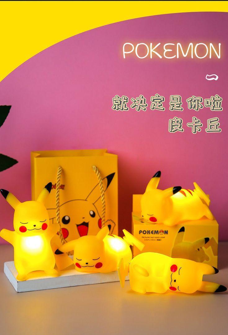 pikachu action figure night light lamp ( pack of 4 )