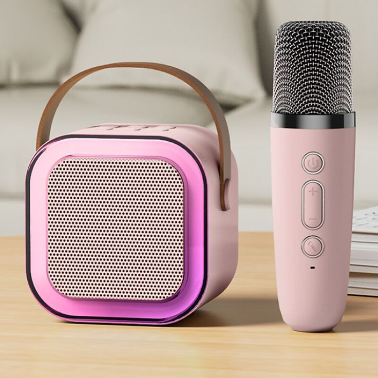 Mini Portable K12 Bluetooth Karaoke Speaker with Wireless Mic, Gifts Toys for Girls and Boys Family Home Party , Birthday Party etc. - Kalesh Monk