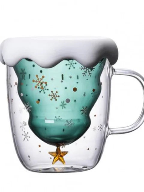 Christmas Wish Glass Cup Cute Coffee Mug Cartoon Christmas - Kalesh Monk