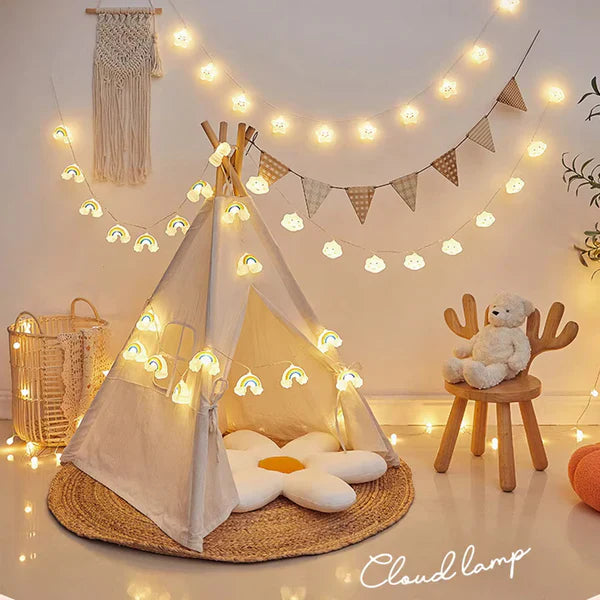 Rainbow & Cloud Festive String Lights - Kalesh Monk