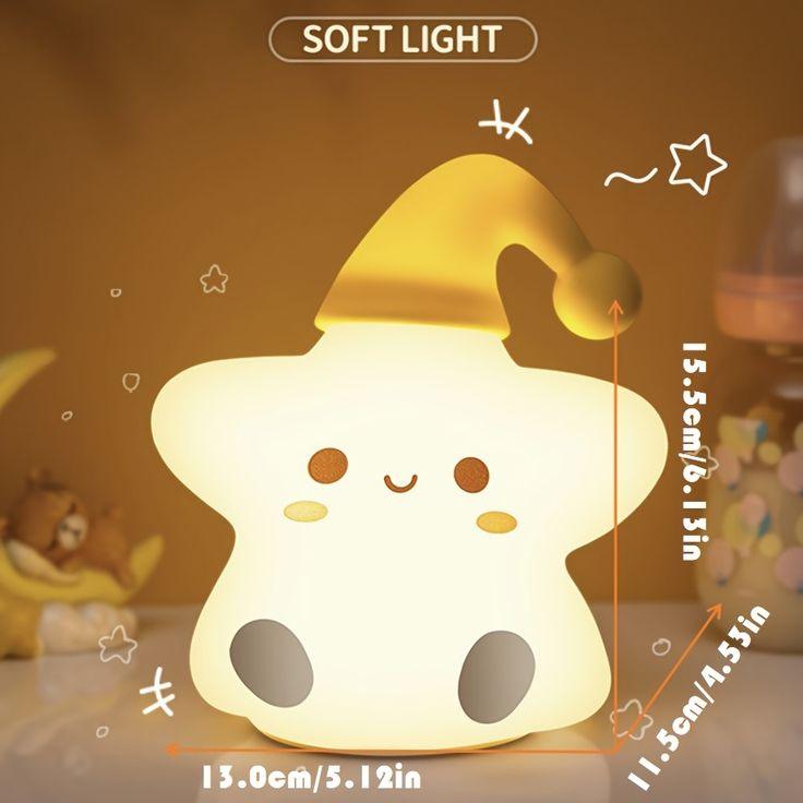 Creative Star Night Light Cartoon Soft Lamp Children Bedroom Bedside Night Light Cute Child Graduation Gifts Home Decoration