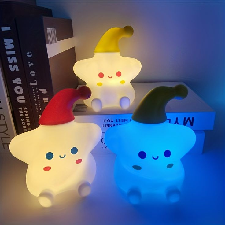Creative Star Night Light Cartoon Soft Lamp Children Bedroom Bedside Night Light Cute Child Graduation Gifts Home Decoration - Kalesh Monk