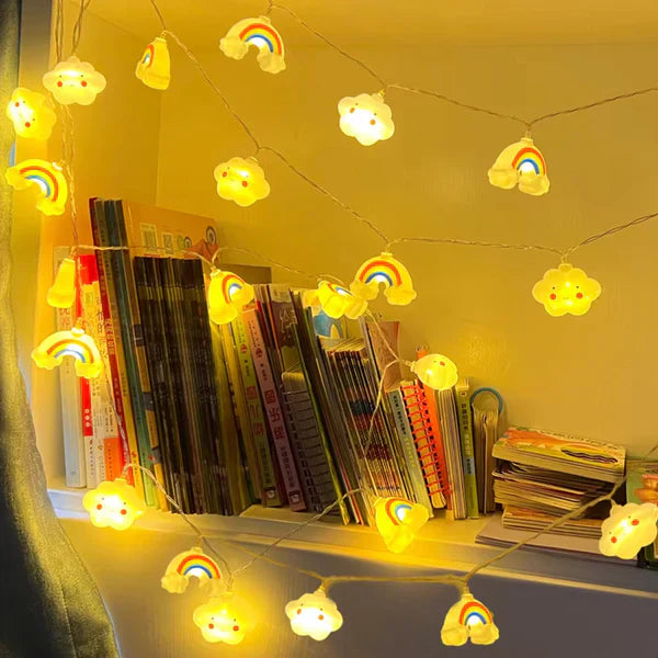 Rainbow & Cloud Festive String Lights - Kalesh Monk