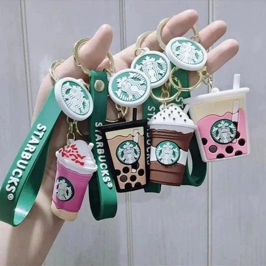 Starbucks 6 Glass Design Set 3D Keychain (12 Pieces in Packet)