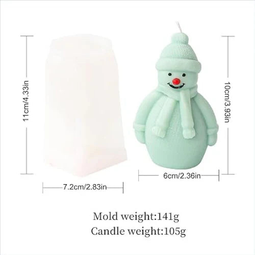 Snowman candle for christmas gifts -pack of 3