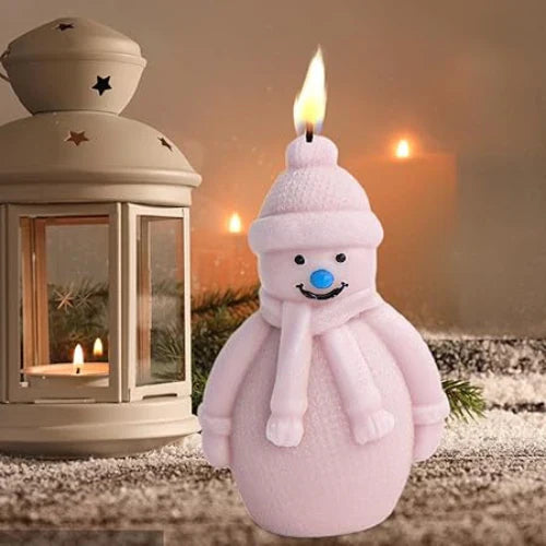 Snowman candle for christmas gifts -pack of 3