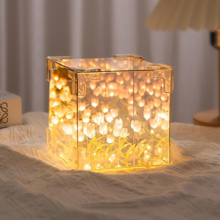 Tulip Cube Mirror Lamp - Kalesh Monk