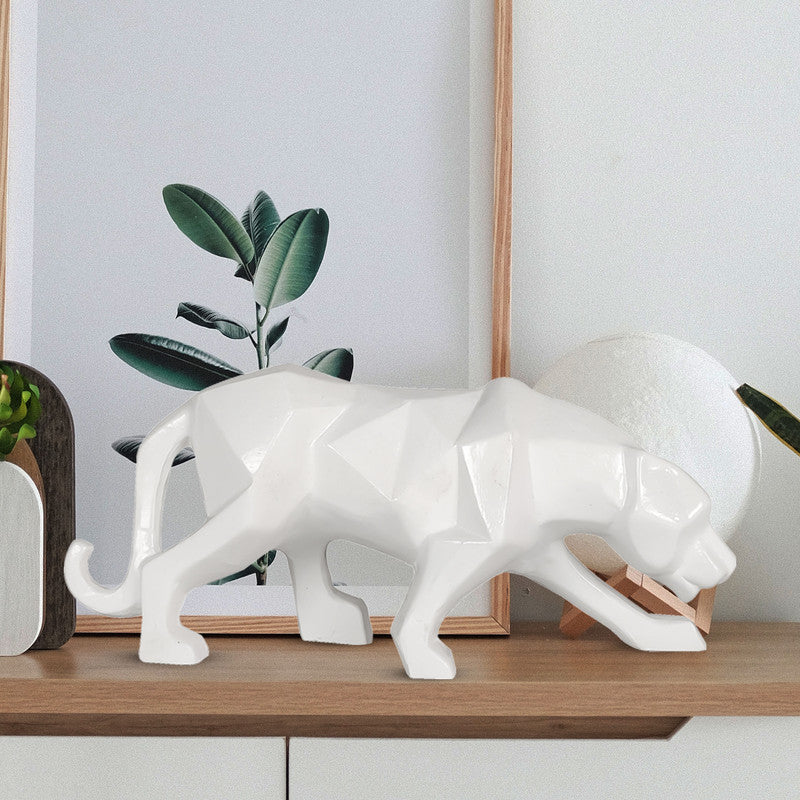 Decorative Black Jaguar Panther Statue Showpiece Leopard Resin Animal Sculpture Decorative Showpiece - Kalesh Monk