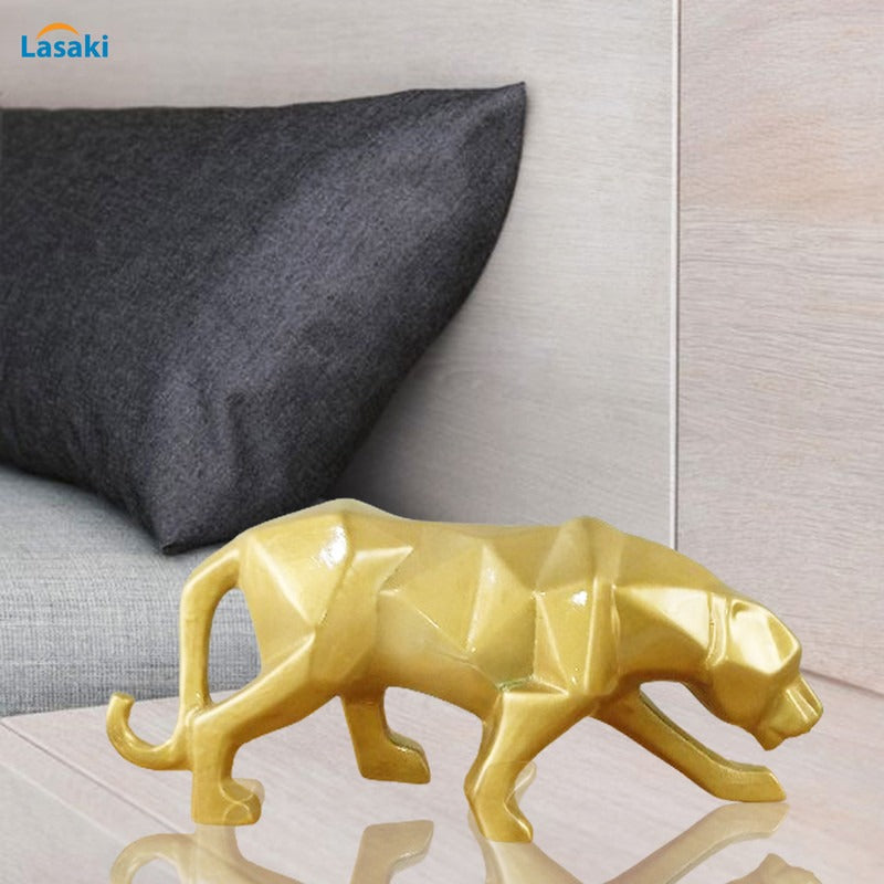 Decorative Black Jaguar Panther Statue Showpiece Leopard Resin Animal Sculpture Decorative Showpiece - Kalesh Monk