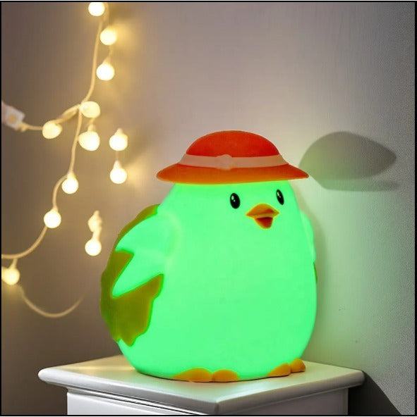 Chicken Silicone LED Night Light with Adjustable Touch Sensor USB Rechargeable for Bedroom - Kalesh Monk