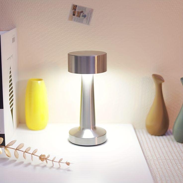 Cylinder Rechargeable LED Table Lamp – Touch Dimming, Cordless Design, Flicker-Free Eye Protection Light for Home & Office - Kalesh Monk