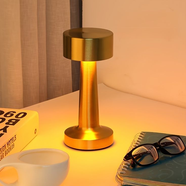 Cylinder Rechargeable LED Table Lamp – Touch Dimming, Cordless Design, Flicker-Free Eye Protection Light for Home & Office - Kalesh Monk