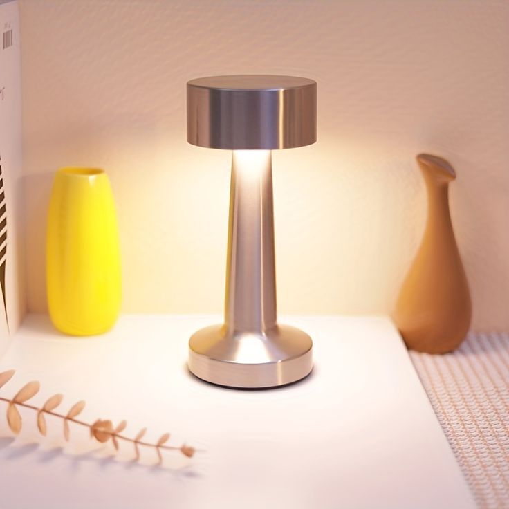 Cylinder Rechargeable LED Table Lamp – Touch Dimming, Cordless Design, Flicker-Free Eye Protection Light for Home & Office - Kalesh Monk