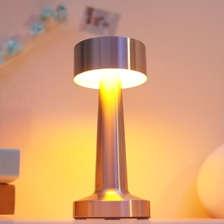 Cylinder Rechargeable LED Table Lamp – Touch Dimming, Cordless Design, Flicker-Free Eye Protection Light for Home & Office - Kalesh Monk
