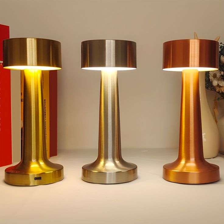 Cylinder Rechargeable LED Table Lamp – Touch Dimming, Cordless Design, Flicker-Free Eye Protection Light for Home & Office - Kalesh Monk