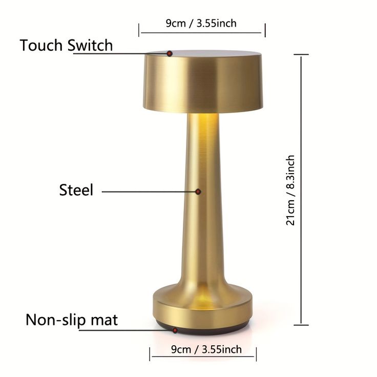 Cylinder Rechargeable LED Table Lamp – Touch Dimming, Cordless Design, Flicker-Free Eye Protection Light for Home & Office - Kalesh Monk