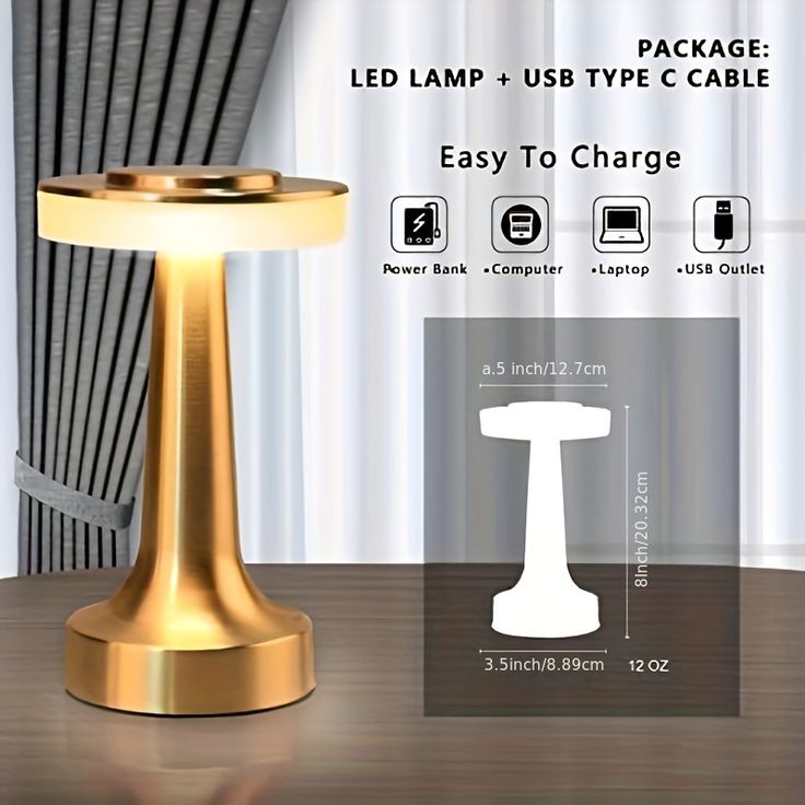 Rechargeable LED table lamp