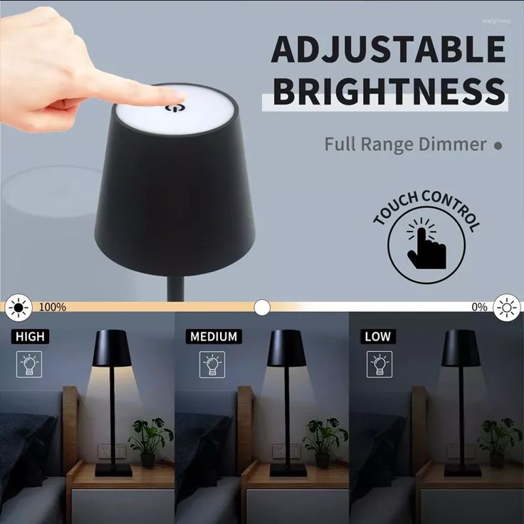 Rechargeable LED Touch Lamp for Desk & Bedside | Wireless Dimmable Table Light | Minimalist Home & Office Decor - Kalesh Monk