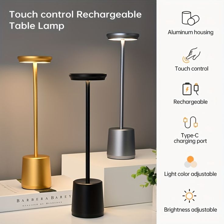 Rechargeable LED table lamp - Kalesh Monk