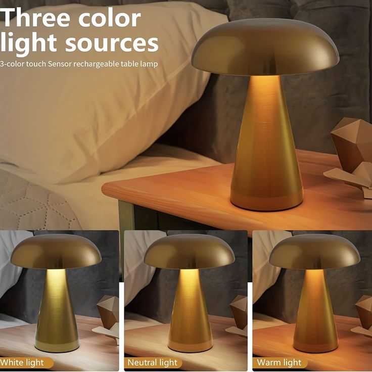 Minimalist Rechargeable LED Table Lamp – Touch Control, Cordless Bedside & Desk Light with Sleek Dome Design for Modern Home & Office - Kalesh Monk