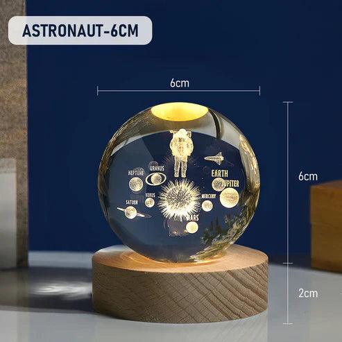 3D Crystal Ball Nightlight Decolamp Solar System Model Decor Science Astronomy Celestial Sphere Cool Desk Present Space Gifts Decor - Kalesh Monk