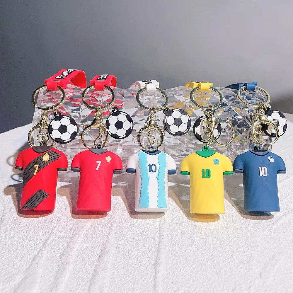 Footballers Jersey 5 Design set 3D Keychain (12 Pieces in Packet)