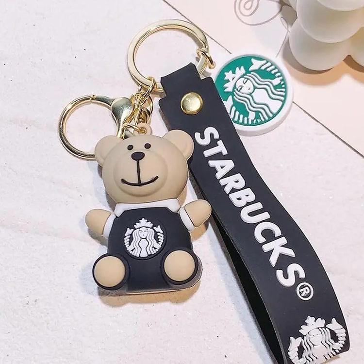 Starbucks Black Teddy 3D Keychain (12 Pieces in Packet)