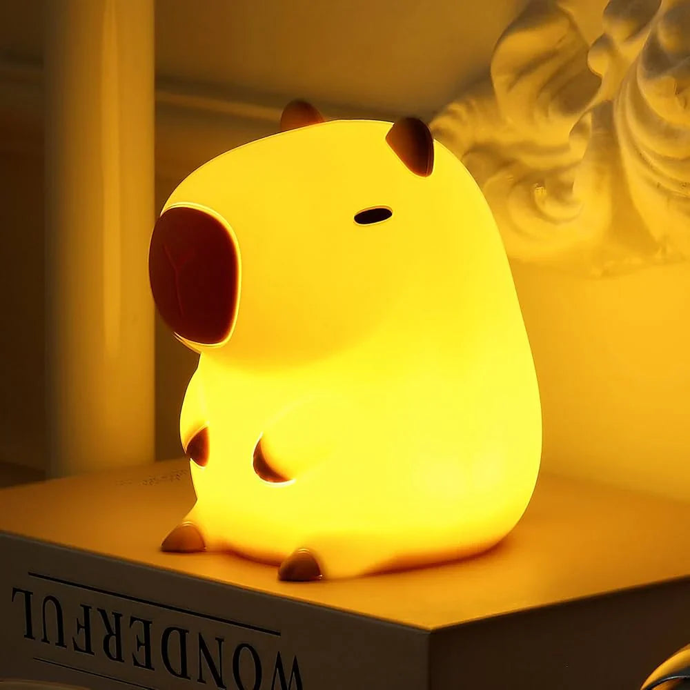 USB Rechargable Capybara Night Light Silicone Lamp