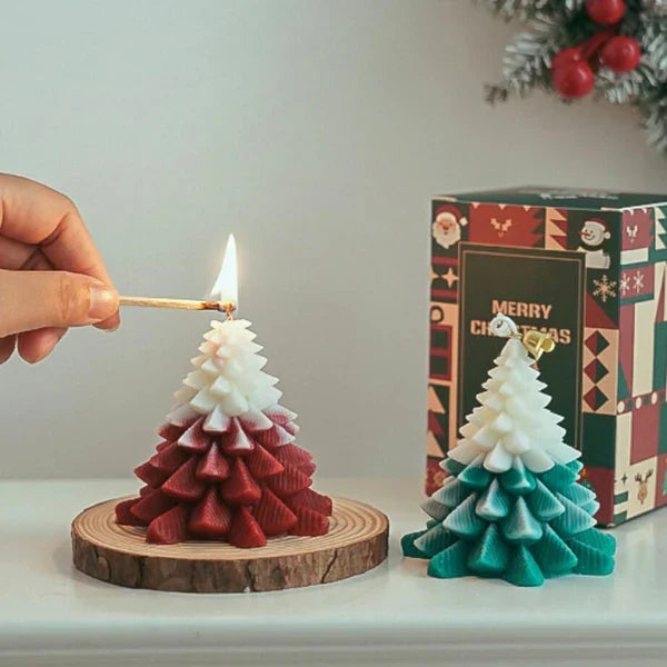 3D Christmas Tree Candle | Set of 3