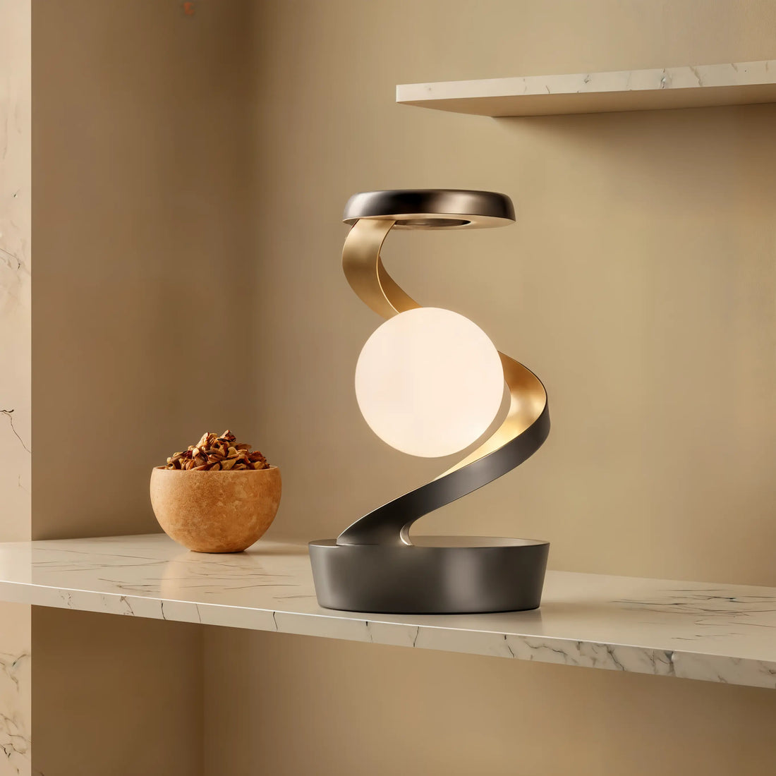 Rotating Wireless RGB Floating Moon Lamp - Kalesh Monk