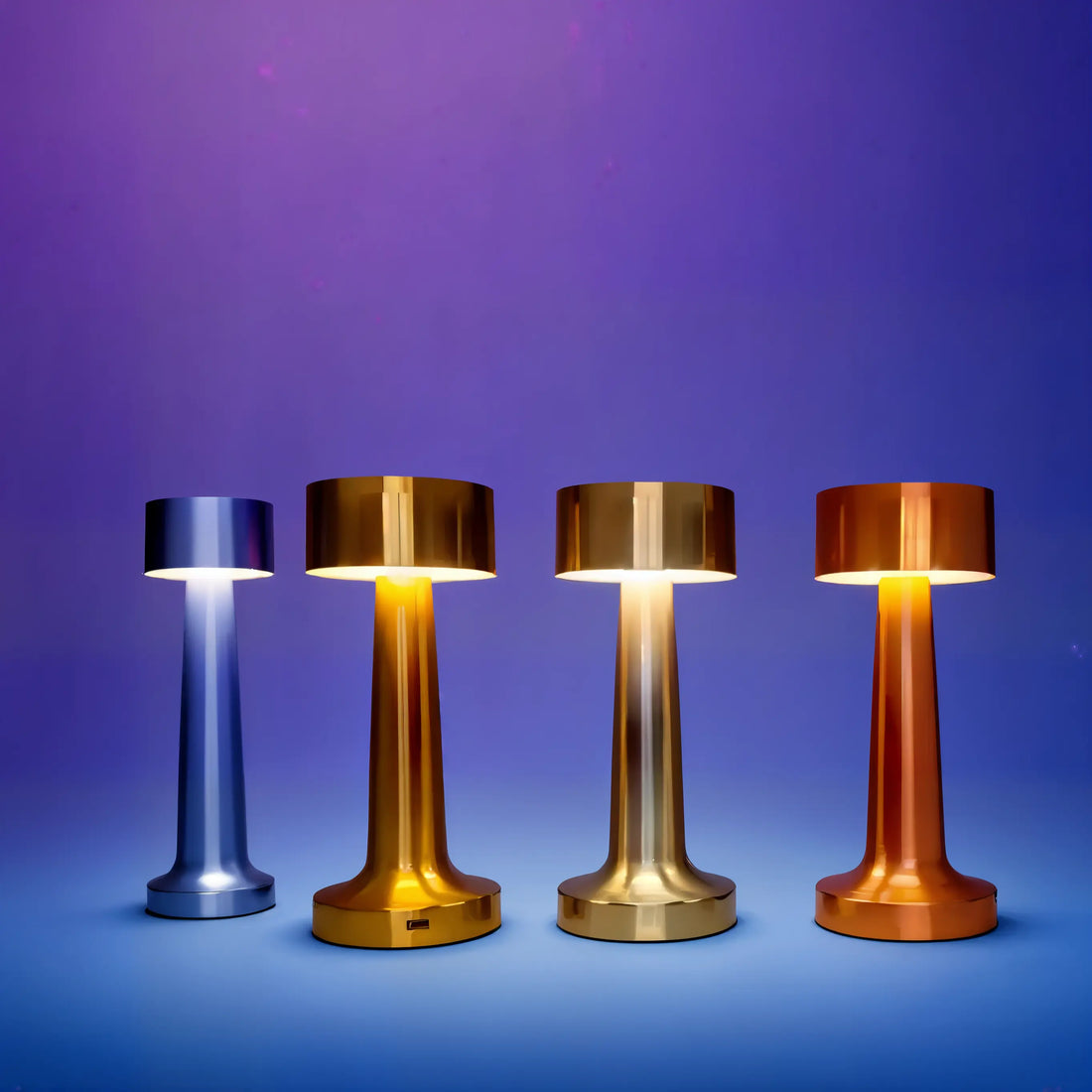 Cylinder Rechargeable LED Table Lamp – Touch Dimming, Cordless Design, Flicker-Free Eye Protection Light for Home & Office - Kalesh Monk