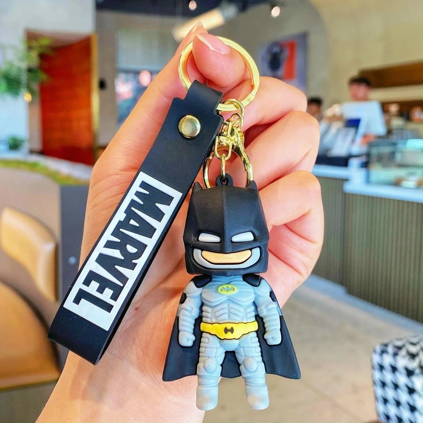 Batman Grey 3D Keychain (12 Pieces in Packet)